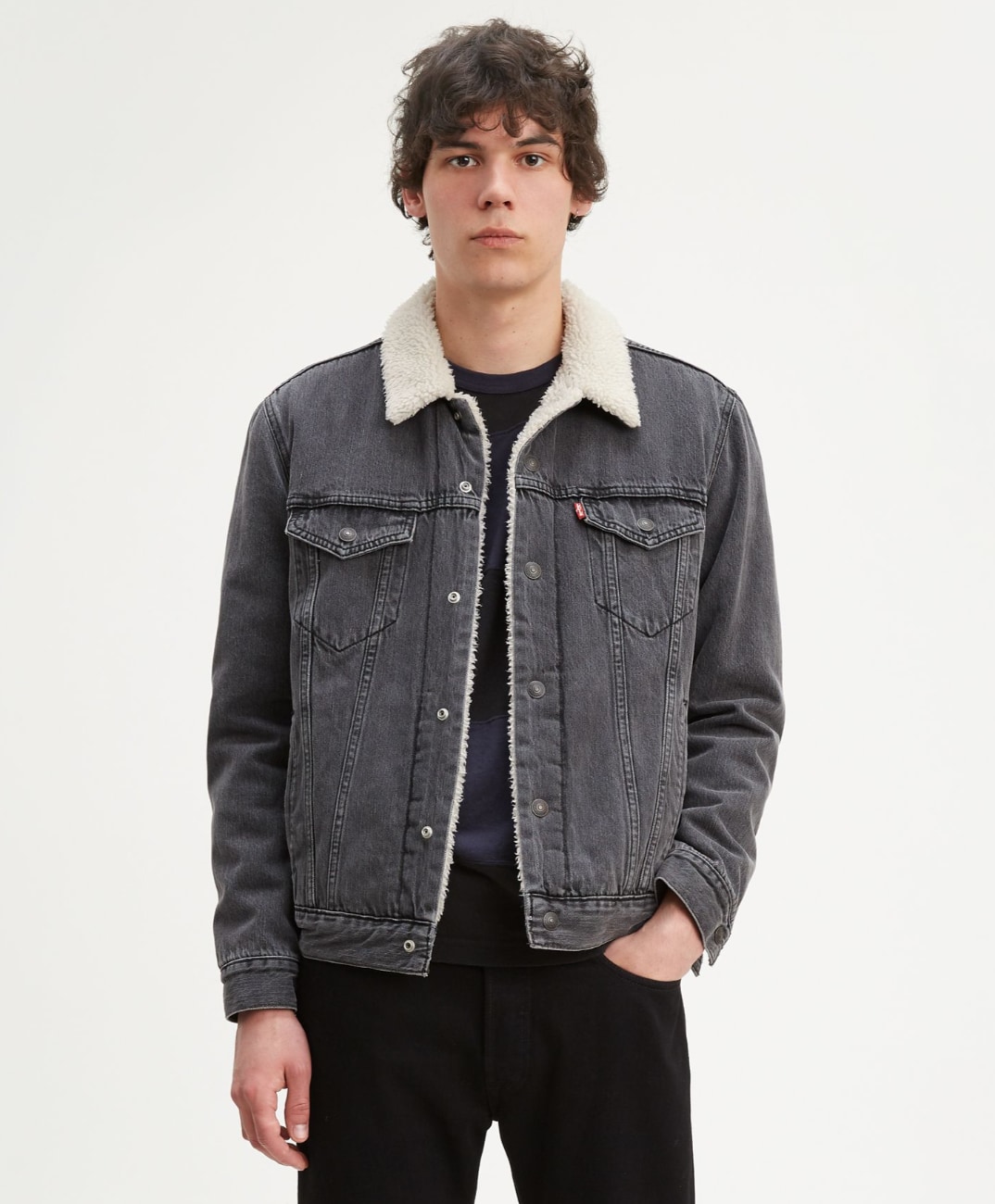 Levis sherpa deals face trucker jacket