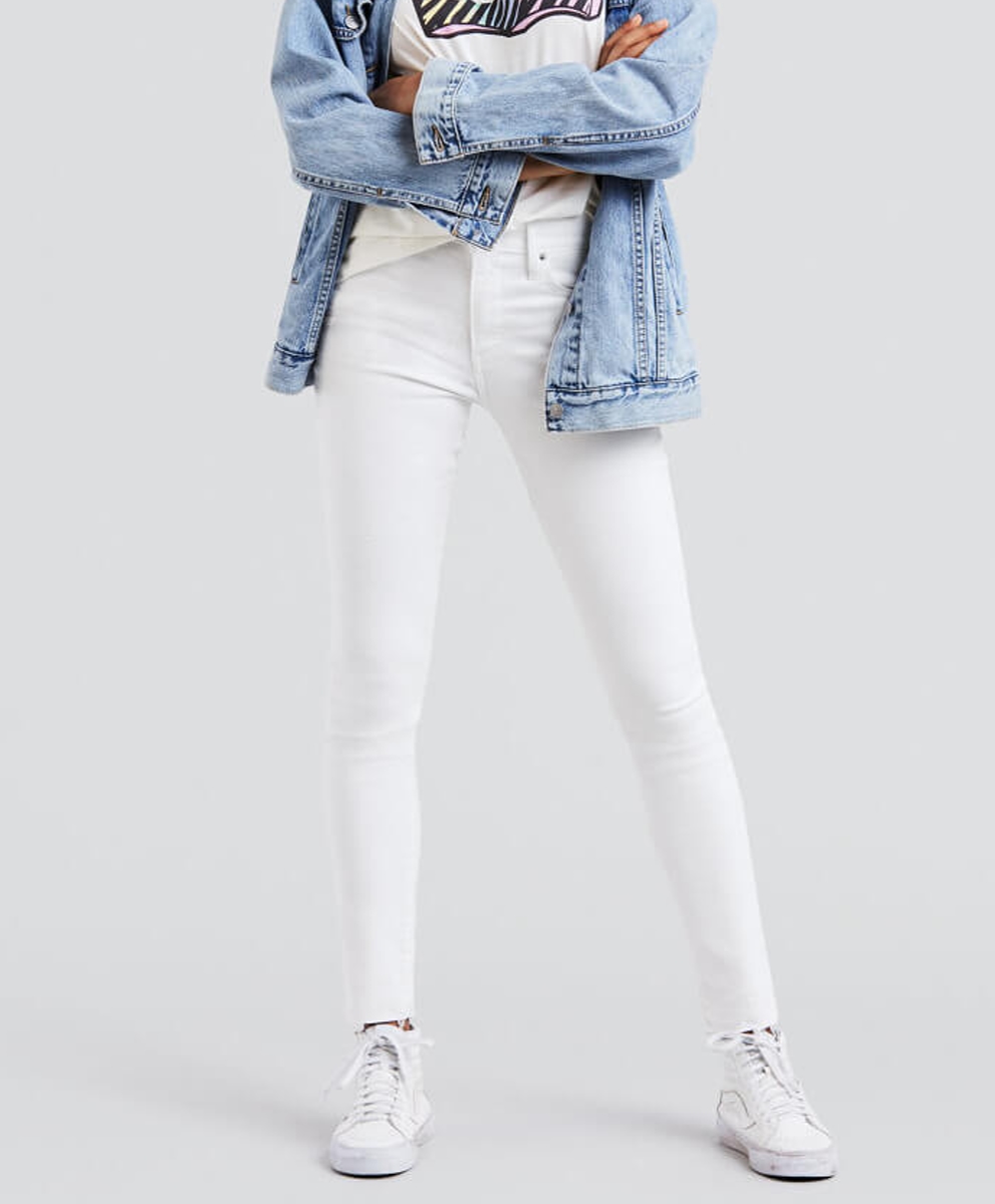 levi's 721 high rise skinny jeans white