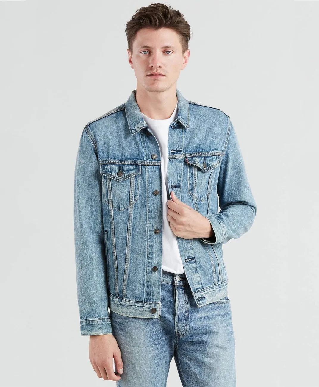 Levi's belted denim trucker clearance jacket