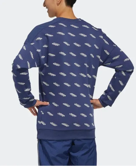 Мужской джемпер ADIDAS FAVORITES SWEATSHIRT TECH INDIGO/WHITE FM6021, фото 4