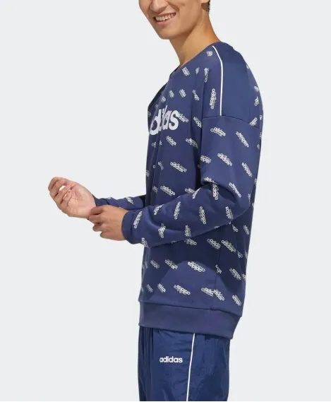 Мужской джемпер ADIDAS FAVORITES SWEATSHIRT TECH INDIGO/WHITE FM6021, фото 3